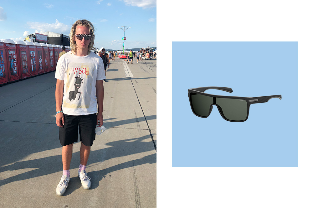 Jednoliate čierne Polaroid slnečné okuliare pre mužov. 